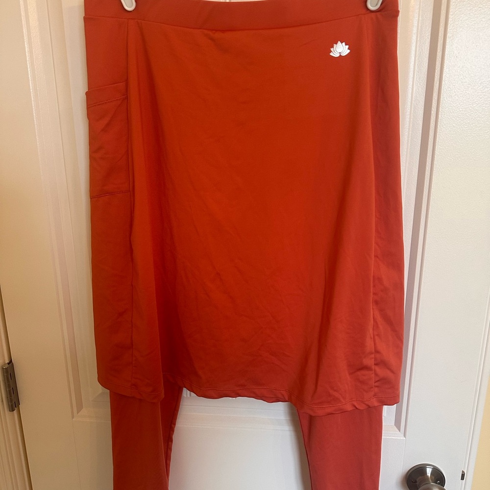 Elegant Asymmetrical Skirt in Vibrant Orange
